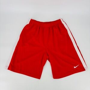 New Nike Men's Football Shorts Red/White Size: L Athletic Sports Gear!